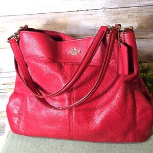 Coach Red Leather LEXYO Bag #F57545